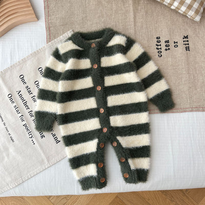 Pijama Enterizo para Bebé con Pelaje de Visón y Rayas - Image 23