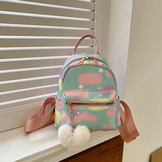 Mochila Casual de Gran Capacidad en Colores Pastel con Textura Nylon - Image 8