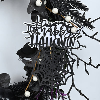 Corona Decorativa Halloween para Puerta - Adorno Festivo Colgante - Image 9