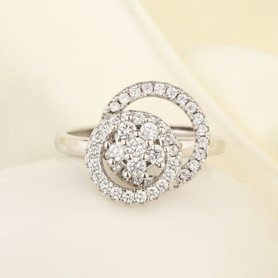 Anillo de Plata Esterlina para Mujer con Doble Círculo Giratorio - Image 15