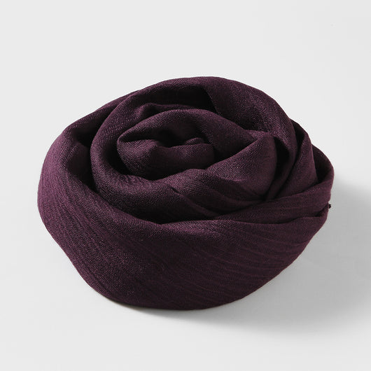 Pañuelo de Algodón y Lino Artístico de Color Sólido para Mujer - Image 38