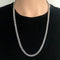 Colar Masculino da Moda, Aço Titânio, Colar 7mm80cm