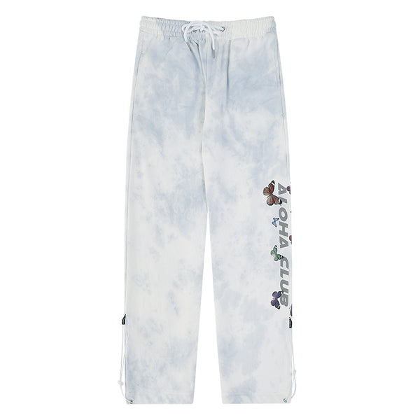 Pantalones Deportivos Tie-Dye Degradado - Overol Holgado Casual Cómodo