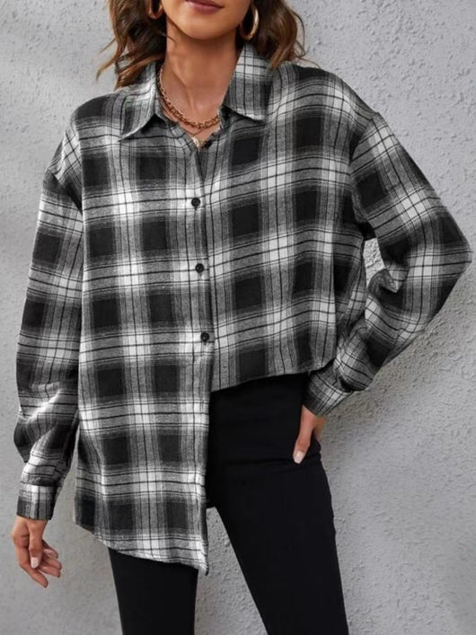 Cardigan Cuadros Suelto para Mujer - Image 15