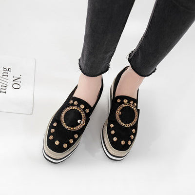 Zapatos Plataforma con Tacón Cuña y Detalles de Strass - Image 3