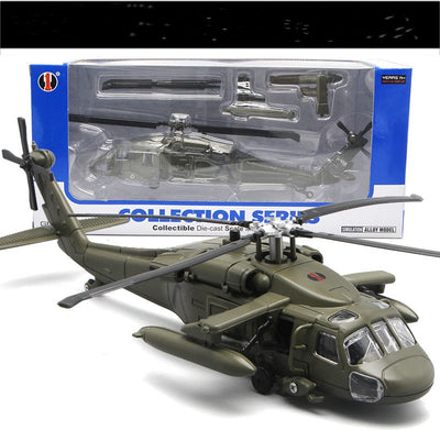 Helicóptero de Combate Black Hawk Modelo Aleación Militar - Image 11