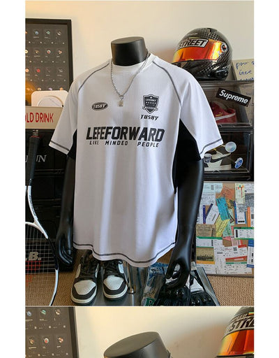 Camiseta Deportiva Suelta Cuello Redondo Manga Corta para Hombre - Image 10