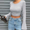 Playera Slim Fit Mujer Tendencia Otoño Invierno Street Style