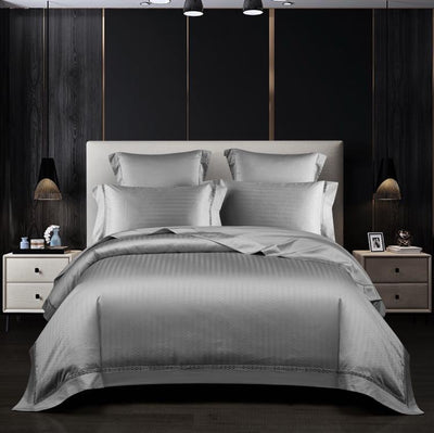 Juego de Cama Jacquard Satinado Europeo de Cuatro Piezas - Image 15