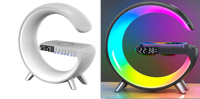 Lámpara LED Inteligente G con Altavoz Bluetooth, Cargador Inalámbrico y Control por App - Image 10