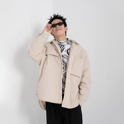 Chaqueta Acolchada Casual Estilo Camisero de Algodón Japonés - Image 13
