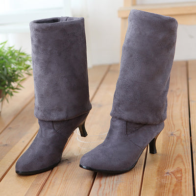 Botas Knight Gamuza Caña Alta Talla Grande - Image 3
