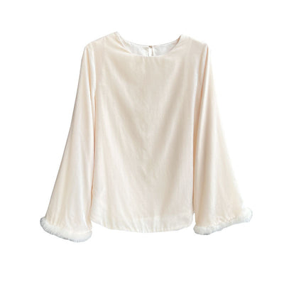 Blusa Tang Suit Estilo Chino con Base Terciopelo - Ropa Elegante para Mujer - Image 5
