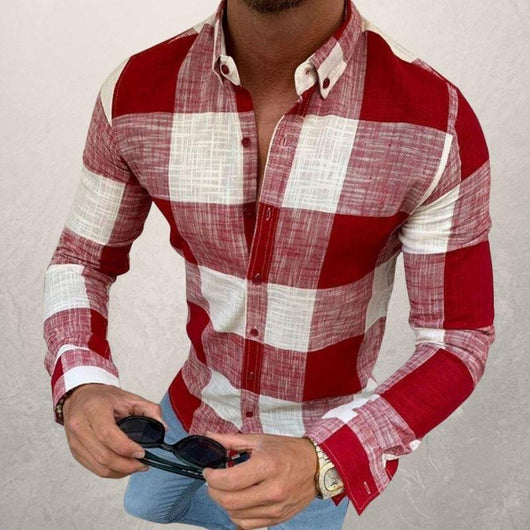 Camisa Casual de Manga Larga con Botones para Hombre - Image 9