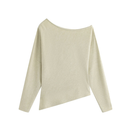 Blusa Asimétrica de Hombro Frío Talla Grande para Mujer - Image 8