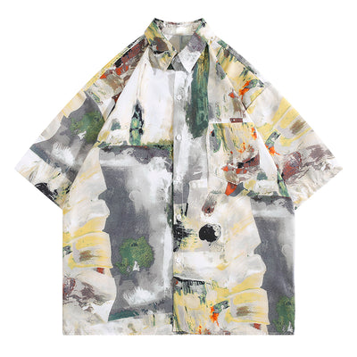 Camisa Retro con Estampado Artístico para Hombre y Adolescente - Image 10