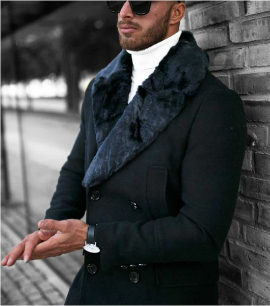 Abrigo Ejecutivo Doble Botonadura Slim Fit Talla Grande Hombre - Image 7