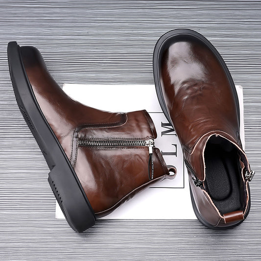 Botas de Trabajo Estilo Británico Antideslizantes Transpirables para Hombre - Image 2