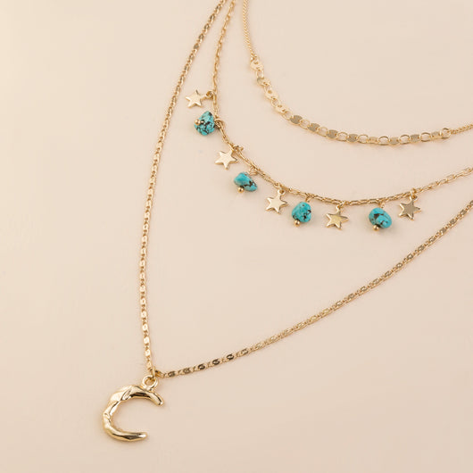 Collar Turquesa con Estrellas en Capas - Image 9