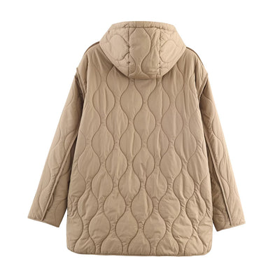 Chaqueta Acolchada Impermeable con Capucha para Mujer - Versátil y Cómoda - Image 2