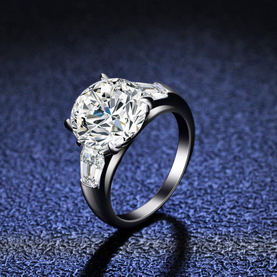 Anillo de Plata S925 con Moissanita de 5 Quilates y Cuatro Garras Clásicas - Image 10