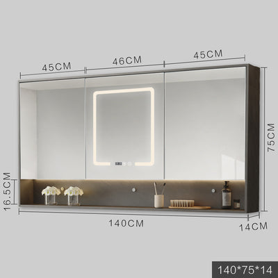 Espejo de Baño Inteligente con Luz LED, Desempañante y Gabinete de Almacenamiento - Image 19
