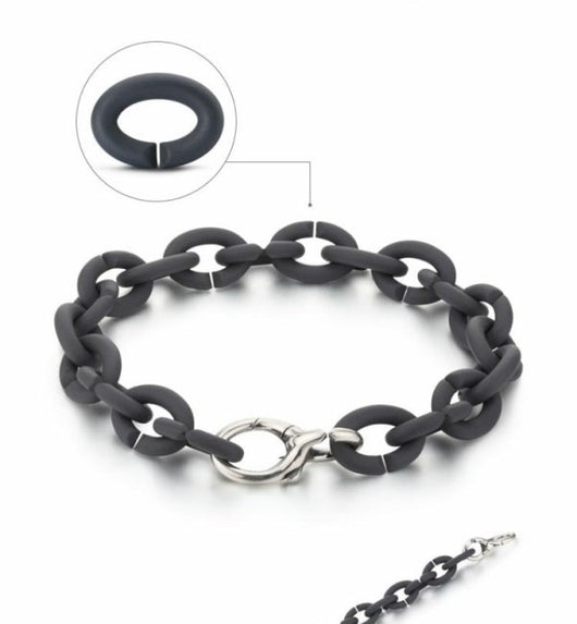 Pulsera Plata Grafito Estilo Minimalista - Image 11