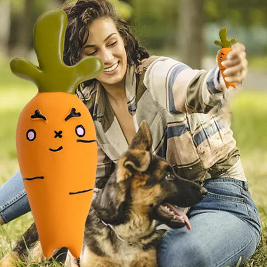 Juguetes Masticables para Perros Forma de Verduras - Cebolla y Berenjena Látex Natural - Image 11