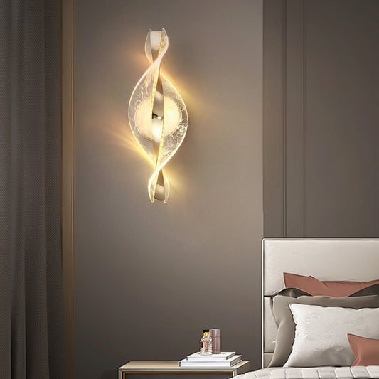 Lámpara de Pared LED Copo de Nieve Aluminio Dorado para Pasillos - Image 2