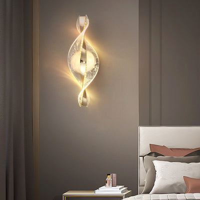 Lámpara de Pared LED Copo de Nieve Aluminio Dorado para Pasillos - Image 2