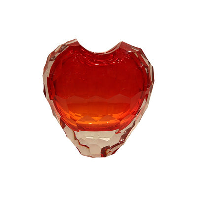 Jarrón de Cristal en Forma de Corazón con Degradado Rojo - Adorno de Lujo - Image 10