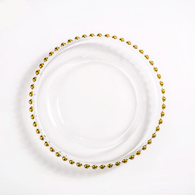Plato de Presentación Redondo con Borde Dorado - Image 8