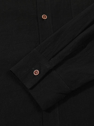Camisa Cardigan Lino Hombre Fit Relajado Color Sólido - Image 30