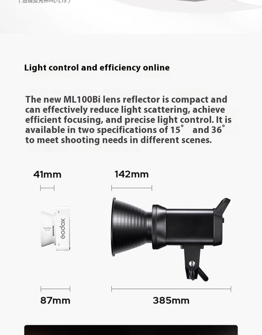 Luz de Relleno Profesional ML100Bi Alta Potencia King - Image 11