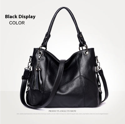 Bolso Bandolera de Cuero PU con Detalles de Costura y Borlas para Mujer - Image 16