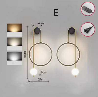 Lámpara de Pared Moderna sin Instalación para Dormitorio y Pasillo - Image 9