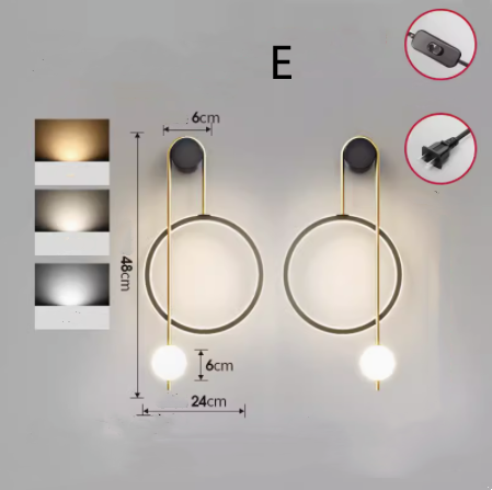 Lámpara de Pared Moderna sin Instalación para Dormitorio y Pasillo - Image 9