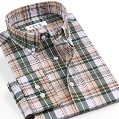 Camisa de Cuadros para Hombre en Algodón Puro de Manga Larga - Image 12