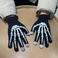 Guantes Luminosos Halloween con Calavera y Garra Fantasma