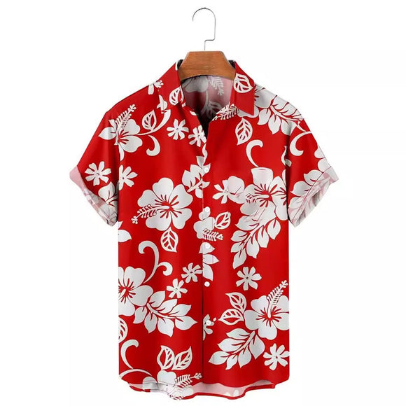 Camisa Estampada de Color Sólido para Hombre