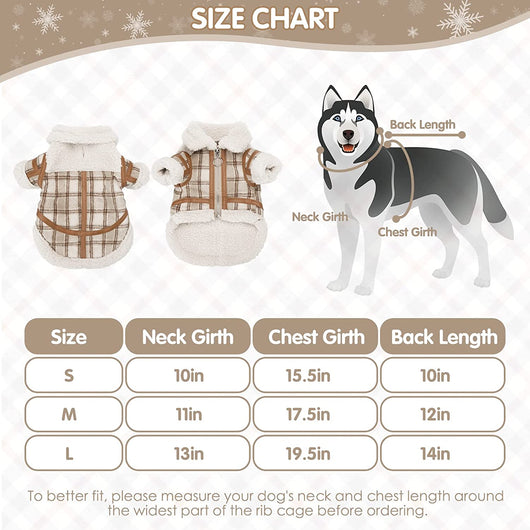 Abrigo Cuadrille para Mascotas - Invierno Cálido con Forro de Lana - Image 9