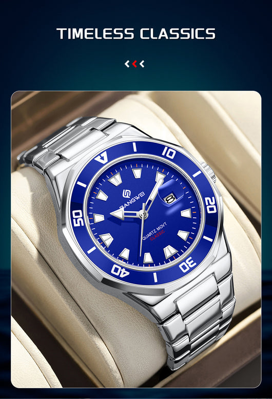 Reloj de Cuadrante Grande para Hombre - Estilo Empresarial con Movimiento de Cuarzo - Image 10