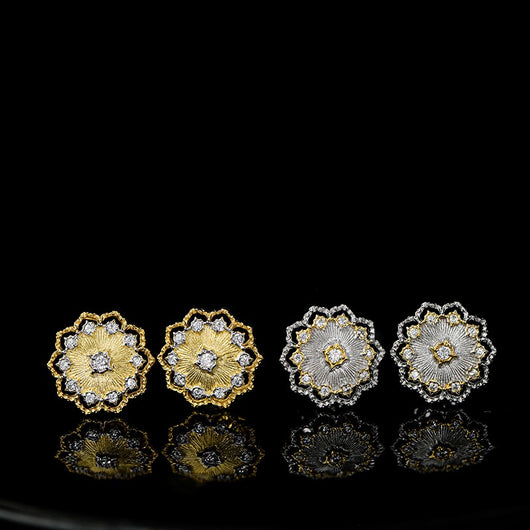 Aretes de Girasol Corte Antiguo - Image 2