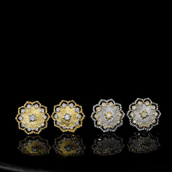 Aretes de Girasol Corte Antiguo