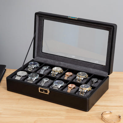 Caja de Almacenamiento para Relojes de Lujo con Patrón de Lichi - 3, 6 o 12 Compartimentos - Image 20