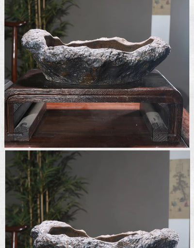 Maceta Decorativa Luna de Piedra Púrpura para Mesa - Image 18