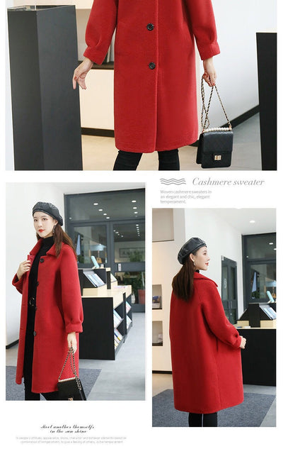 Abrigo de Lana Suelta para Mujer - Diseño Moderno y Confortable - Image 13