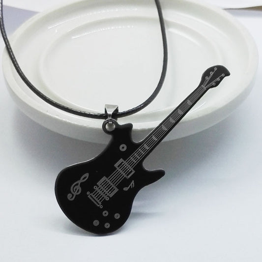 Dije de Guitarra en Acero Inoxidable - Regalo de Pareja con Personalidad