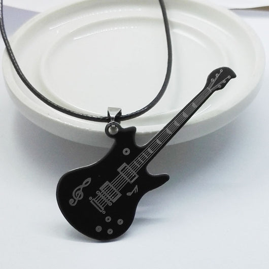 Dije de Guitarra en Acero Inoxidable - Regalo de Pareja con Personalidad