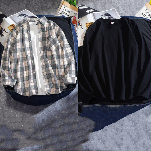 Camisa Cuadriculada Clásica para Hombre - Manga Larga Primavera Otoño - Image 15